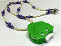 Purple Beaded Row Counting Necklace for Knitting or Crochet , jewelry - Jill's Beaded Knit Bits, Jill's Beaded Knit Bits
 - 5
