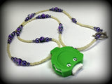 Purple Beaded Row Counting Necklace for Knitting or Crochet , jewelry - Jill's Beaded Knit Bits, Jill's Beaded Knit Bits
 - 2