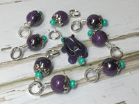 Purple-Frog-Knitting-Stitch-Marker-Set , Stitch Markers - Jill's Beaded Knit Bits, Jill's Beaded Knit Bits
 - 1