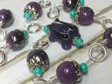 Purple-Frog-Knitting-Stitch-Marker-Set , Stitch Markers - Jill's Beaded Knit Bits, Jill's Beaded Knit Bits
 - 3
