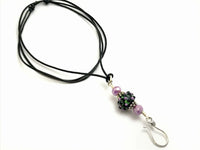 Beaded Portuguese Knitting Necklace | ID Badge Holder