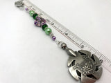 Beaded Clover Yarn Cutter Pendant Lanyard- Purple and Green , Accessories - Jill's Beaded Knit Bits, Jill's Beaded Knit Bits
 - 4