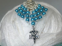 RN Charm Stitch Marker Set for Knitting , Stitch Markers - Jill's Beaded Knit Bits, Jill's Beaded Knit Bits
 - 3