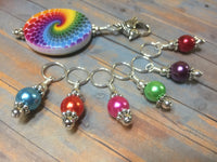 Rainbow Stitch Marker Holder & Snag Free Markers , Stitch Markers - Jill's Beaded Knit Bits, Jill's Beaded Knit Bits
 - 1