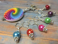 Rainbow Stitch Marker Holder & Snag Free Markers , Stitch Markers - Jill's Beaded Knit Bits, Jill's Beaded Knit Bits
 - 3