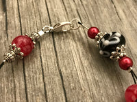 Really Red Abacus Counting Bracelet- Gift for Knitters- Row Counter