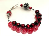 Really Red Abacus Counting Bracelet- Gift for Knitters- Row Counter