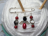 Red Angel Shawl Pin , Jewelry - Jill's Beaded Knit Bits, Jill's Beaded Knit Bits
 - 2