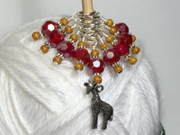 Giraffe Knitting Stitch Marker Set (red) , Stitch Markers - Jill's Beaded Knit Bits, Jill's Beaded Knit Bits
 - 1