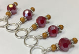 Giraffe Knitting Stitch Marker Set (red) , Stitch Markers - Jill's Beaded Knit Bits, Jill's Beaded Knit Bits
 - 3