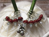 Red-Cherry-Knitting-Stitch-Marker-Set , Stitch Markers - Jill's Beaded Knit Bits, Jill's Beaded Knit Bits
 - 1