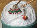 Red Parrot Stitch Marker Set , Stitch Markers - Jill's Beaded Knit Bits, Jill's Beaded Knit Bits
 - 4