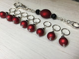 Red Wine Knitting Bag Lanyard & Stitch Markers , Stitch Markers - Jill's Beaded Knit Bits, Jill's Beaded Knit Bits
 - 5