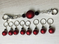 Red Wine Knitting Bag Lanyard & Stitch Markers , Stitch Markers - Jill's Beaded Knit Bits, Jill's Beaded Knit Bits
 - 6