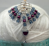 Red Wine Glass Stitch Marker Set , Stitch Markers - Jill's Beaded Knit Bits, Jill's Beaded Knit Bits
 - 6