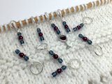Red Wine Glass Stitch Marker Set , Stitch Markers - Jill's Beaded Knit Bits, Jill's Beaded Knit Bits
 - 4