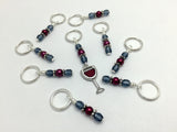 Red Wine Glass Stitch Marker Set , Stitch Markers - Jill's Beaded Knit Bits, Jill's Beaded Knit Bits
 - 2