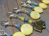 Removable Stitch Markers for Knit or Crochet- Yellow Elephant , Stitch Markers - Jill's Beaded Knit Bits, Jill's Beaded Knit Bits
 - 3