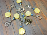 Removable Stitch Markers for Knit or Crochet- Yellow Elephant , Stitch Markers - Jill's Beaded Knit Bits, Jill's Beaded Knit Bits
 - 6