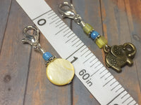 Removable Stitch Markers for Knit or Crochet- Yellow Elephant , Stitch Markers - Jill's Beaded Knit Bits, Jill's Beaded Knit Bits
 - 4