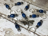 Blue River Stone Dragonfly Stitch Marker Set , Stitch Markers - Jill's Beaded Knit Bits, Jill's Beaded Knit Bits
 - 7