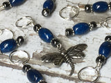 Blue River Stone Dragonfly Stitch Marker Set , Stitch Markers - Jill's Beaded Knit Bits, Jill's Beaded Knit Bits
 - 3