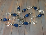 Blue River Stone Dragonfly Stitch Marker Set , Stitch Markers - Jill's Beaded Knit Bits, Jill's Beaded Knit Bits
 - 8