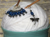 Blue River Stone Dragonfly Stitch Marker Set , Stitch Markers - Jill's Beaded Knit Bits, Jill's Beaded Knit Bits
 - 5