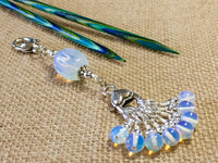 Sea Opal Stitch Markers & Knitting Bag Lanyard , Stitch Markers - Jill's Beaded Knit Bits, Jill's Beaded Knit Bits
 - 3
