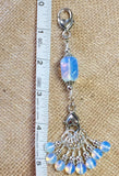 Sea Opal Stitch Markers & Knitting Bag Lanyard , Stitch Markers - Jill's Beaded Knit Bits, Jill's Beaded Knit Bits
 - 5
