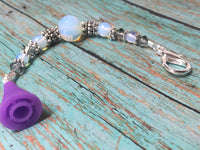 Sea Opal Beaded Lanyard- Scissor Fob Charm , Accessories - Jill's Beaded Knit Bits, Jill's Beaded Knit Bits
 - 4