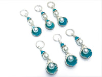 Seashells & Pearls Stitch Marker Set- Gift for Knitters
