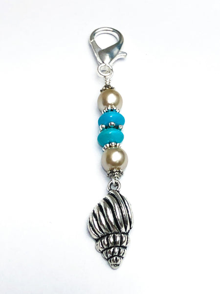 Teal Zipper Pull Charm - Progress Keeper – Jill's Beaded Knit Bits