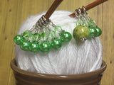 Shades of Green Stitch Marker Set , Stitch Markers - Jill's Beaded Knit Bits, Jill's Beaded Knit Bits
 - 2