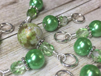 Shades of Green Stitch Marker Set , Stitch Markers - Jill's Beaded Knit Bits, Jill's Beaded Knit Bits
 - 7