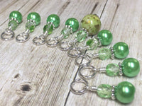 Shades of Green Stitch Marker Set , Stitch Markers - Jill's Beaded Knit Bits, Jill's Beaded Knit Bits
 - 1