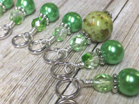 Shades of Green Stitch Marker Set , Stitch Markers - Jill's Beaded Knit Bits, Jill's Beaded Knit Bits
 - 4