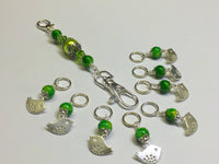 Silver Bird Stitch Markers & Knitting Bag Lanyard Holder , Stitch Markers - Jill's Beaded Knit Bits, Jill's Beaded Knit Bits
 - 6