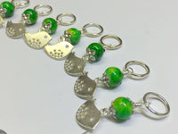 Silver Bird Stitch Markers & Knitting Bag Lanyard Holder , Stitch Markers - Jill's Beaded Knit Bits, Jill's Beaded Knit Bits
 - 5