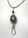 Silver Filigree Portuguese Knitting Necklace, Stitch Marker Holder