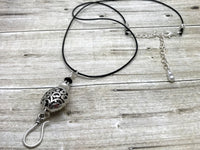 Silver Filigree Portuguese Knitting Necklace, Stitch Marker Holder