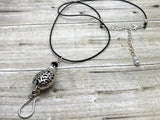 Silver Filigree Portuguese Knitting Necklace, Stitch Marker Holder