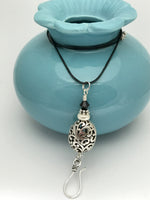 Silver Filigree Portuguese Knitting Necklace, Stitch Marker Holder