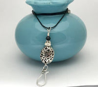 Silver Filigree Portuguese Knitting Necklace, Stitch Marker Holder