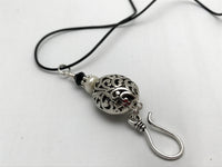 Silver Filigree Portuguese Knitting Necklace, Stitch Marker Holder