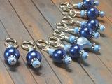 Simply Blue Pearl Stitch Marker Set , Stitch Markers - Jill's Beaded Knit Bits, Jill's Beaded Knit Bits
 - 3