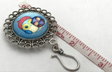 Magnetic Sister Owls Knitting Pin for Portuguese Knitting - ID Badge Holder