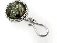 Wolves Magnetic Knitting Pin for Portuguese Knitting