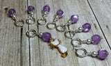 Snag Free Cat Stitch Marker Set- purple , Stitch Markers - Jill's Beaded Knit Bits, Jill's Beaded Knit Bits
 - 7