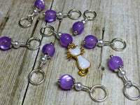 Snag Free Cat Stitch Marker Set- purple , Stitch Markers - Jill's Beaded Knit Bits, Jill's Beaded Knit Bits
 - 3